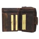 Greenburry Vintage Revival Damen Geldbörse Leder Portmonee braun