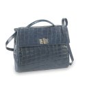 Bodenschatz Handtasche Leder Damentasche Amazonas blau, 4-605 AZ 03